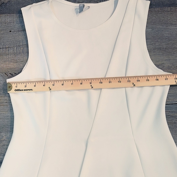🤍ASOS Ivory A-line Dress With Pleat Detail - Picture 6 of 14